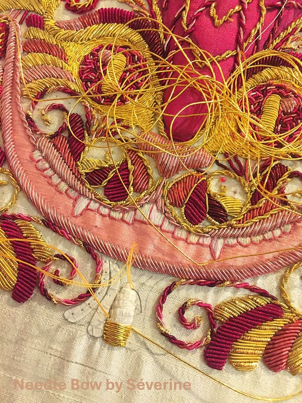 Gold work embroidery
