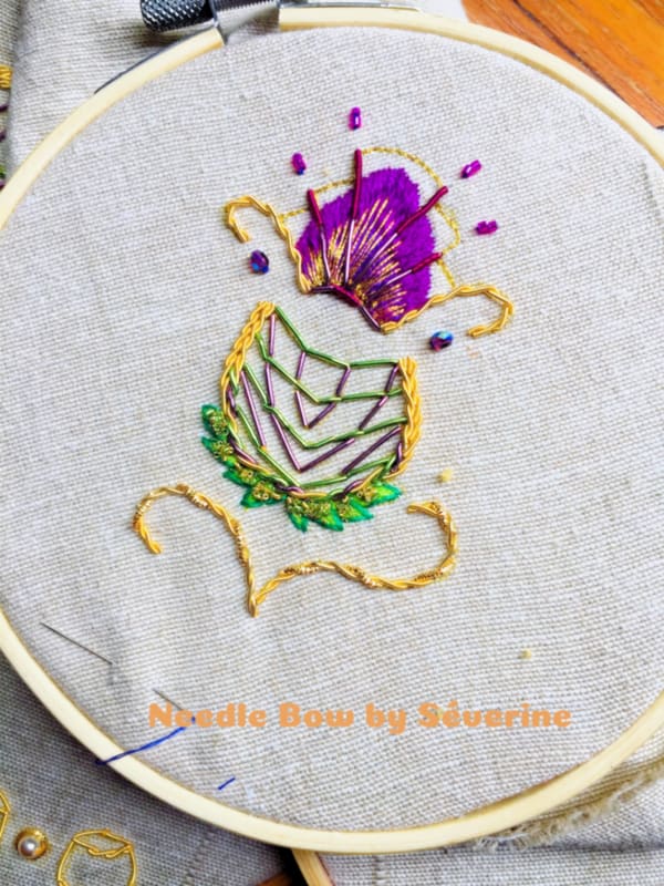 Gold work embroidery
